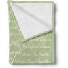 Ambesonne Cousin Gift Blanket, Custom Gift Idea for Women & Men Christmas Birthday Present Male Female, Flannel Fleece Bed & Throw Cover Filled with Appreciation Love Words, 50″ x 70″, Black(Pale Green)