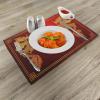 Ambesonne Dragon Place Mats Set of 4, Chinese Heritage Historical Eastern Motif Creature Design, Washable Fabric Placemats for Dining Table, Standard Size, Orange Yellow