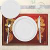 Ambesonne Dragon Place Mats Set of 4, Chinese Heritage Historical Eastern Motif Creature Design, Washable Fabric Placemats for Dining Table, Standard Size, Orange Yellow
