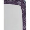 Ambesonne Eggplant Fitted Sheet, Christmas Inspired Flowers Snowflakes and Swirls in a Violet Delicate Environment, Soft Decorative Fabric Bedding All-Round Elastic Pocket, Twin Size, Violet White(Violet White)