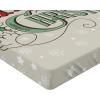 Ambesonne Eggplant Fitted Sheet, Christmas Inspired Flowers Snowflakes and Swirls in a Violet Delicate Environment, Soft Decorative Fabric Bedding All-Round Elastic Pocket, Twin Size, Violet White(Green Eggshell)