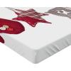 Ambesonne Eggplant Fitted Sheet, Christmas Inspired Flowers Snowflakes and Swirls in a Violet Delicate Environment, Soft Decorative Fabric Bedding All-Round Elastic Pocket, Twin Size, Violet White(Cream Red)