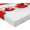Ambesonne Eggplant Fitted Sheet, Christmas Inspired Flowers Snowflakes and Swirls in a Violet Delicate Environment, Soft Decorative Fabric Bedding All-Round Elastic Pocket, Twin Size, Violet White(Vermilion Caramel)