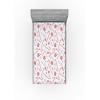 Ambesonne Eggplant Fitted Sheet, Christmas Inspired Flowers Snowflakes and Swirls in a Violet Delicate Environment, Soft Decorative Fabric Bedding All-Round Elastic Pocket, Twin Size, Violet White(Red White Coconut)
