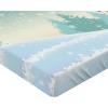 Ambesonne Eggplant Fitted Sheet, Christmas Inspired Flowers Snowflakes and Swirls in a Violet Delicate Environment, Soft Decorative Fabric Bedding All-Round Elastic Pocket, Twin Size, Violet White(Mint Green Pale Blue)