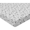 Ambesonne Eggplant Fitted Sheet, Christmas Inspired Flowers Snowflakes and Swirls in a Violet Delicate Environment, Soft Decorative Fabric Bedding All-Round Elastic Pocket, Twin Size, Violet White(Charcoal Grey White)
