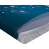 Ambesonne Eggplant Fitted Sheet, Christmas Inspired Flowers Snowflakes and Swirls in a Violet Delicate Environment, Soft Decorative Fabric Bedding All-Round Elastic Pocket, Twin Size, Violet White(Blue Cream)