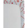 Ambesonne Eggplant Fitted Sheet, Christmas Inspired Flowers Snowflakes and Swirls in a Violet Delicate Environment, Soft Decorative Fabric Bedding All-Round Elastic Pocket, Twin Size, Violet White(Red White Coconut)