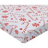 Ambesonne Eggplant Fitted Sheet, Christmas Inspired Flowers Snowflakes and Swirls in a Violet Delicate Environment, Soft Decorative Fabric Bedding All-Round Elastic Pocket, Twin Size, Violet White(Red White Coconut)