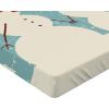 Ambesonne Eggplant Fitted Sheet, Christmas Inspired Flowers Snowflakes and Swirls in a Violet Delicate Environment, Soft Decorative Fabric Bedding All-Round Elastic Pocket, Twin Size, Violet White(Seafoam Cream)