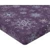 Ambesonne Eggplant Fitted Sheet, Christmas Inspired Flowers Snowflakes and Swirls in a Violet Delicate Environment, Soft Decorative Fabric Bedding All-Round Elastic Pocket, Twin Size, Violet White(Violet White)
