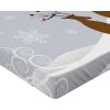 Ambesonne Eggplant Fitted Sheet, Christmas Inspired Flowers Snowflakes and Swirls in a Violet Delicate Environment, Soft Decorative Fabric Bedding All-Round Elastic Pocket, Twin Size, Violet White(Grey Brown)