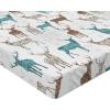 Ambesonne Eggplant Fitted Sheet, Christmas Inspired Flowers Snowflakes and Swirls in a Violet Delicate Environment, Soft Decorative Fabric Bedding All-Round Elastic Pocket, Twin Size, Violet White(Turquoise Beige)