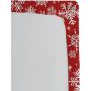 Ambesonne Eggplant Fitted Sheet, Christmas Inspired Flowers Snowflakes and Swirls in a Violet Delicate Environment, Soft Decorative Fabric Bedding All-Round Elastic Pocket, Twin Size, Violet White(Red and White)