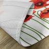 Ambesonne Floral Place Mats Set of 4, Poppies of Spring Season Pastoral Flowers Botany Bouquet Field Nature Theme Art, Washable Fabric Placemats for Dining Table, Standard Size, Orange Green