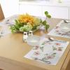 Ambesonne Floral Place Mats Set of 4, Romantic Rose Flower Petals Shabby Form Love Blooms Botanical Design, Washable Fabric Placemats for Dining Table, Standard Size, Green Peach