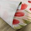 Ambesonne Floral Place Mats Set of 4, Romantic Tulip Bloom Flower Meadow Fresh Feminine Buds Watercolor Effect, Washable Fabric Placemats for Dining Table, Standard Size, Vermilion Peach