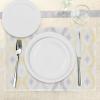 Ambesonne Grey and Yellow Place Mats Set of 4, Sketchy Hand Drawn Abstract Chain Like Design, Washable Fabric Placemats for Dining Table, Standard Size, Grey Yellow