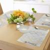 Ambesonne Grey and Yellow Place Mats Set of 4, Sketchy Hand Drawn Abstract Chain Like Design, Washable Fabric Placemats for Dining Table, Standard Size, Grey Yellow