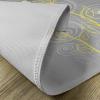 Ambesonne Grey and Yellow Place Mats Set of 4, Under The Sea Inspired Flowers Abstract Swirls Backdrop, Washable Fabric Placemats for Dining Table, Standard Size, Grey Yellow