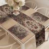 Ambesonne Horses Table Runner & Placemats, Classic Swedish Dalecarlian Coral Azure Blue Animals and Green Floral Arrangement, Set for Dining Table Decor, Placemat 4 pcs + Runner 16″x72″, Blue Burgundy(Ruby Laurel Green and Camel)