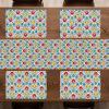Ambesonne Horses Table Runner & Placemats, Classic Swedish Dalecarlian Coral Azure Blue Animals and Green Floral Arrangement, Set for Dining Table Decor, Placemat 4 pcs + Runner 16″x72″, Blue Burgundy(Green Blue Pink)