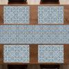Ambesonne Horses Table Runner & Placemats, Classic Swedish Dalecarlian Coral Azure Blue Animals and Green Floral Arrangement, Set for Dining Table Decor, Placemat 4 pcs + Runner 16″x72″, Blue Burgundy(Royal Blue Orange)