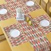 Ambesonne Horses Table Runner & Placemats, Classic Swedish Dalecarlian Coral Azure Blue Animals and Green Floral Arrangement, Set for Dining Table Decor, Placemat 4 pcs + Runner 16″x72″, Blue Burgundy(Orange Cream)