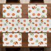 Ambesonne Horses Table Runner & Placemats, Classic Swedish Dalecarlian Coral Azure Blue Animals and Green Floral Arrangement, Set for Dining Table Decor, Placemat 4 pcs + Runner 16″x72″, Blue Burgundy(Burnt Orange Fern Green)