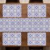 Ambesonne Horses Table Runner & Placemats, Classic Swedish Dalecarlian Coral Azure Blue Animals and Green Floral Arrangement, Set for Dining Table Decor, Placemat 4 pcs + Runner 16″x72″, Blue Burgundy(Violet Blue)