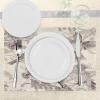 Ambesonne Hummingbirds Place Mats Set of 4, Birds and Flowers Monochromic Classical Design Nostalgia Ornate, Washable Fabric Placemats for Dining Table, Standard Size, Beige Brown