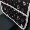 Ambesonne Love Microwave Oven Cover, Valentine’s Day Themeds Love Hand Drawn Heart Pattern Wedding Inspired, Water Resistant Organizer with Pockets for Kitchen, 36″ x 12″, Multicolor(Multicolor)