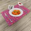 Ambesonne Magenta Place Mats Set of 4, Heart Valentine Days Lovers Love Concept, Washable Fabric Placemats for Dining Table, Standard Size, Multicolor