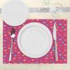 Ambesonne Magenta Place Mats Set of 4, Heart Valentine Days Lovers Love Concept, Washable Fabric Placemats for Dining Table, Standard Size, Multicolor