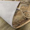 Ambesonne Map Print Place Mats Set of 4, Old Map 1626 a New and Accurate Map of World Historical Manuscript, Washable Fabric Placemats for Dining Table, Standard Size, Pale Brown Black Brown