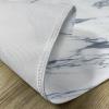 Ambesonne Marble Print Place Mats Set of 4, Realistic Paint Mineral Nature Surface Motif Rock Formation Models Art, Washable Fabric Placemats for Dining Table, Standard Size, Blue Grey White