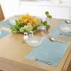 Ambesonne Nautical Place Mats Set of 4, Sea Ocean Theme Repetitive Anchors Pattern in Aquatic Tones, Washable Fabric Placemats for Dining Table, Standard Size, Pale Seafoam Pale Teal