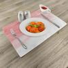 Ambesonne Peach Place Mats Set of 4, Hand Drawn Watercolor Style with Brush Strokes with Ombre Effect Print, Washable Fabric Placemats for Dining Table, Standard Size, White Coral