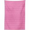 Ambesonne Pink Tablecloth, Small Heart Shapes Valentines Day Love and Feelings Concept Pattern for Romantic Couples, Dining Room Kitchen Rectangular Table Cover, 60″ X 84″, Pink