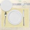 Ambesonne Polka Dots Place Mats Set of 4, Nostalgic Pastel Polka Dots in Never Ending Path Vintage Old-Fashion Art, Washable Fabric Placemats for Dining Table, Standard Size, Pale Yellow White
