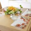 Ambesonne Poppy Flower Place Mats Set of 4, Digital Watercolors Design of Poppy Classic Botany Bouquet Patterns Print, Washable Fabric Placemats for Dining Table, Standard Size, Orange White