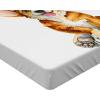 Ambesonne Puppy Fitted Sheet, Funny Christmas Themed Watercolor Painting of Happy Corgi Dog with Deer Antlers Image, Soft Decorative Fabric Bedding All-Round Elastic Pocket, Twin Size, Pale Coffee(Pale Coffee)