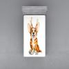 Ambesonne Puppy Fitted Sheet, Funny Christmas Themed Watercolor Painting of Happy Corgi Dog with Deer Antlers Image, Soft Decorative Fabric Bedding All-Round Elastic Pocket, Twin Size, Pale Coffee(Pale Coffee)