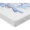 Ambesonne Puppy Fitted Sheet, Funny Christmas Themed Watercolor Painting of Happy Corgi Dog with Deer Antlers Image, Soft Decorative Fabric Bedding All-Round Elastic Pocket, Twin Size, Pale Coffee(Cream Blue)