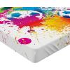 Ambesonne Puppy Fitted Sheet, Funny Christmas Themed Watercolor Painting of Happy Corgi Dog with Deer Antlers Image, Soft Decorative Fabric Bedding All-Round Elastic Pocket, Twin Size, Pale Coffee(Magenta Orange)