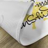 Ambesonne Saying Place Mats Set of 4, Valentines Day Image with Romantic Calligraphy Colored Sun Inspired Motif, Washable Fabric Placemats for Dining Room Kitchen Table Decor, Yellow Charcoal Grey