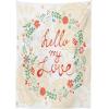 Ambesonne Saying Tablecloth, Hello My Love Valligraphy in Pastel Tones Floral Wreath Valentines Day Themed, Rectangular Table Cover for Dining Room Kitchen Decor, 60″ X 90″, Multicolor