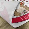 Ambesonne Valentines Day Place Mats Set of 4, Teddy Bear Violin Made Romantic Music Notes Heart I Love You, Washable Fabric Placemats for Dining Table, Standard Size, Red Brown