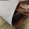 Ambesonne Western Place Mats Set of 4, American West Rodeo Hat Traditional Ranching Robe on Wooden Ground Folk Art Photo, Washable Fabric Placemats for Dining Table, Standard Size, Brown
