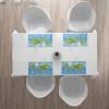 Ambesonne World Map Place Mats Set of 4, Classic Map of The Earth Continents Countries Oceans Mountains Vacation Themed, Washable Fabric Placemats for Dining Table, Standard Size, Multicolor
